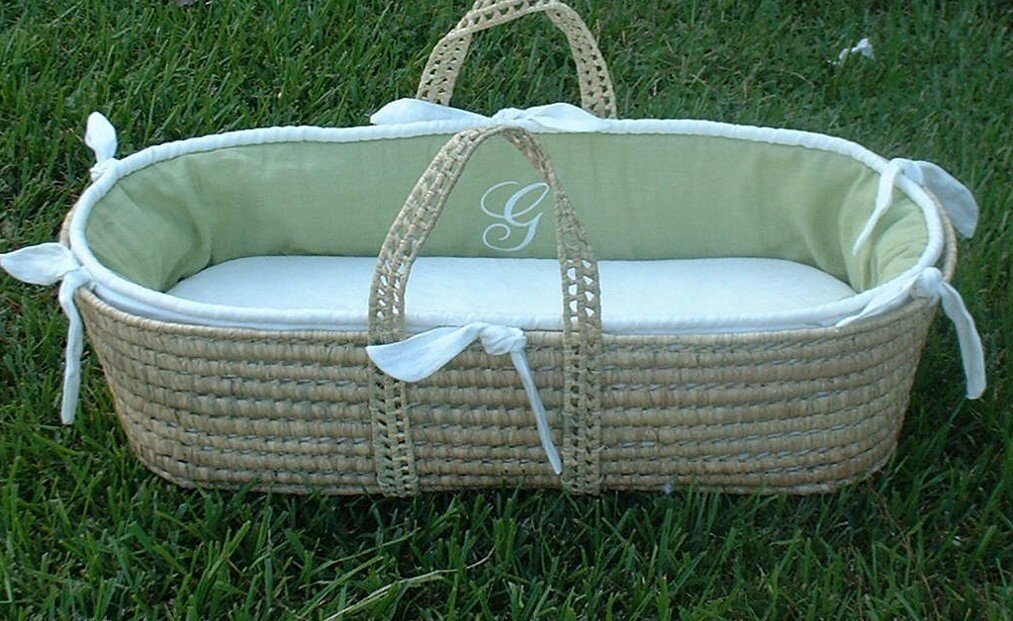 Monogram Moses Basket